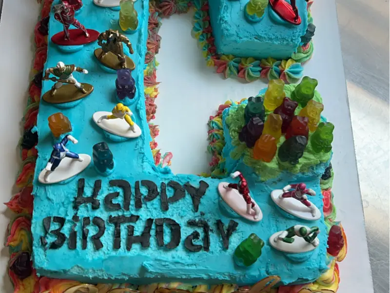 Power Rangers themed birthday cake by Diner's Choice Eats